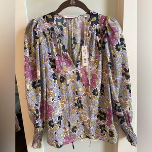 Rebecca Taylor passion flower tie front blouse. NWT  sz XS